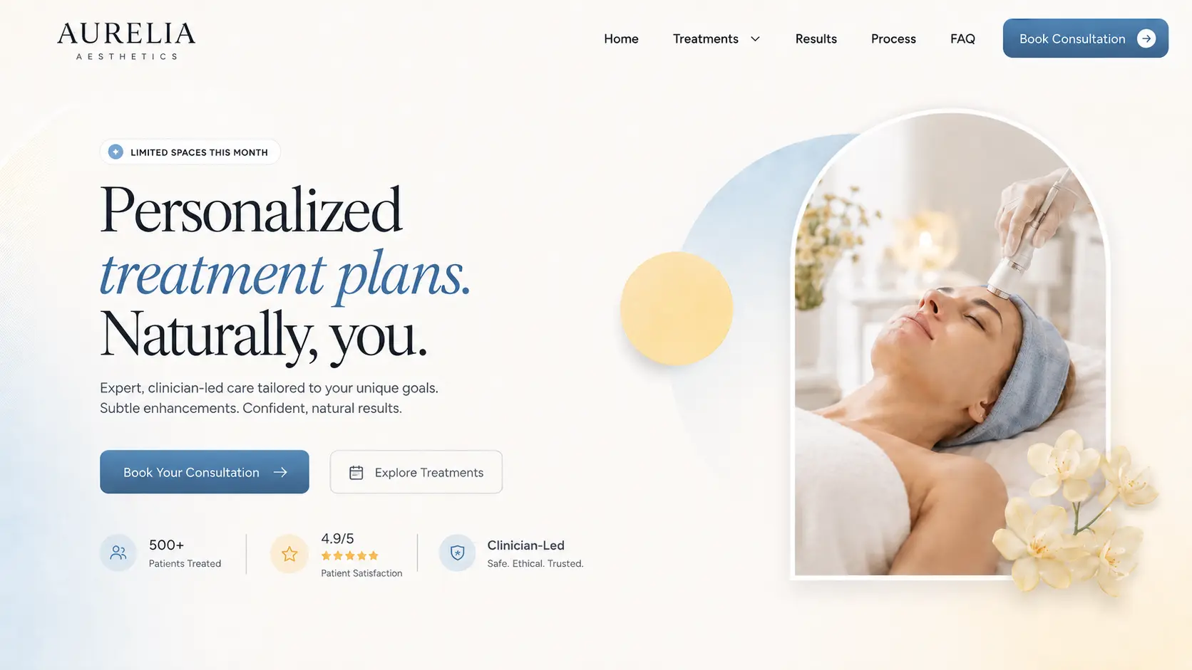 Veloura Skin — botanical skincare hero concept